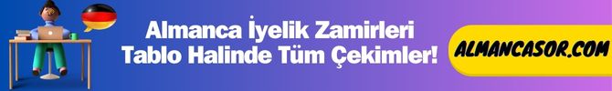 almanca iyelik zamirleri