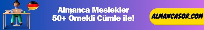 almanca meslekler